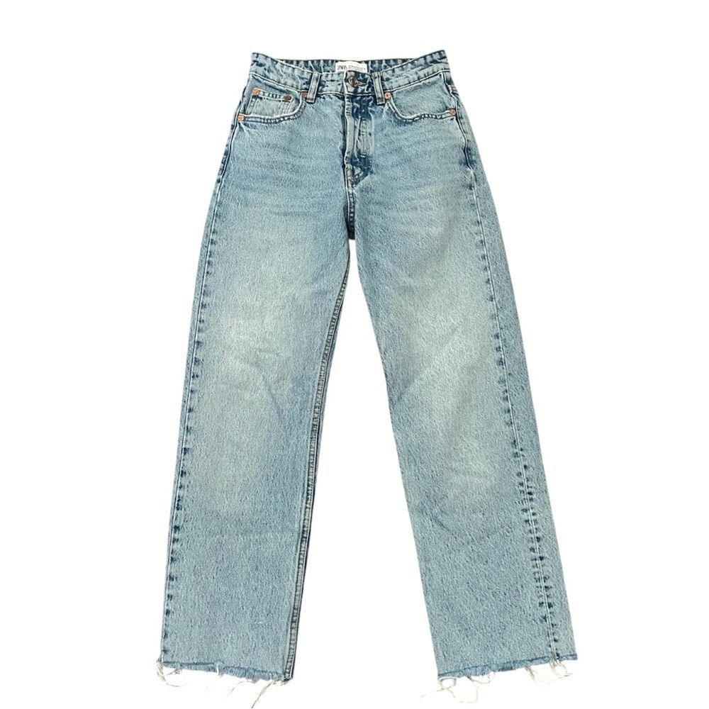 Zara Light Wash Straight Leg Jeans